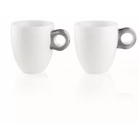 Set 2 bicchieri mug 'gocce' grigio cielo - Guzzini