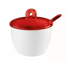 Zuccheriera 'gocce' rosso trasparente - Guzzini