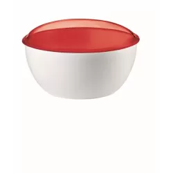 Biscottiera 'gocce' rosso trasparente - Guzzini