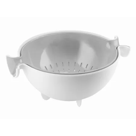 Set scolatutto con contenitore spin&drain grigio - Guzzini