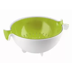 Set scolatutto con contenitore spin&drain verde mela - Guzzini