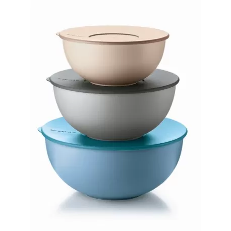 Set 3 contenitori con coperchi everywhere multicolor - Guzzini