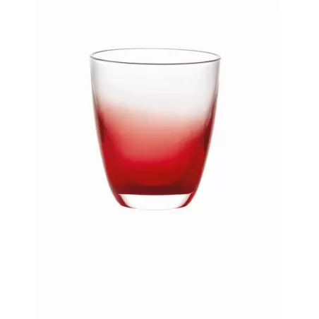 Bicchiere in vetro bicolore grace rosso trasparente - Guzzini
