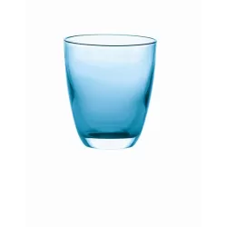 Bicchiere in vetro bicolore grace azzurro mare - Guzzini