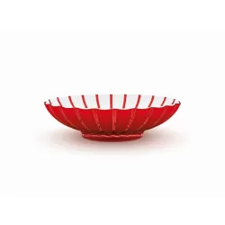 Centrotavola/fruttiera grace rosso trasparente - Guzzini