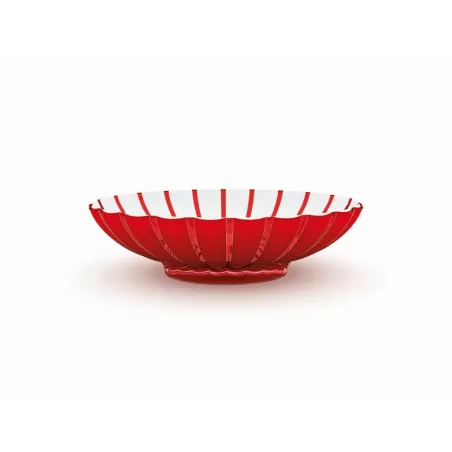 Centrotavola/fruttiera grace rosso trasparente - Guzzini