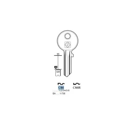 Chiave, Cisa - CS6 - Silca