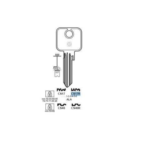 Chiave, Cisa - CS17R - Silca