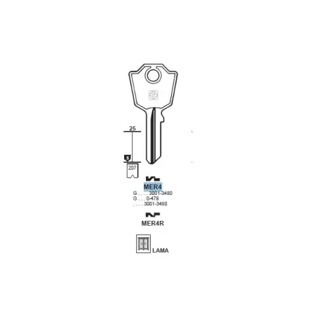 Chiave, Meroni - MER4 - Silca