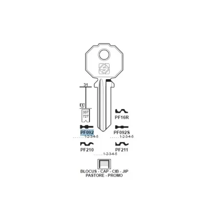 Chiave, Prefer - PF092 - Silca