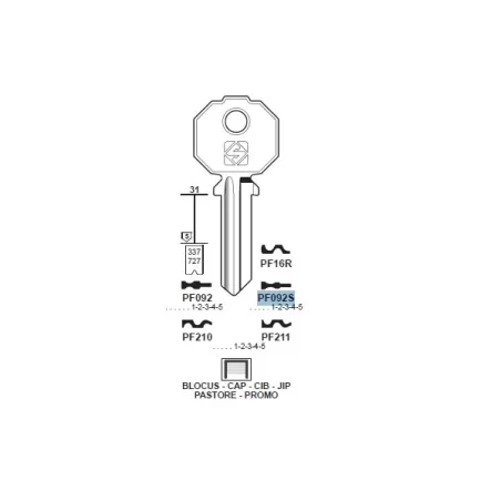Chiave, Prefer - PF092S - Silca