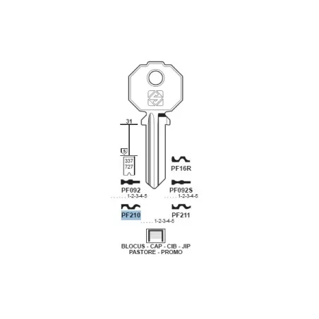 Chiave, Prefer - PF210 - Silca
