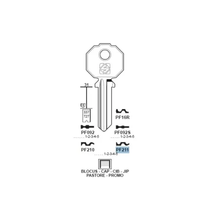 Chiave, Prefer - PF211 - Silca
