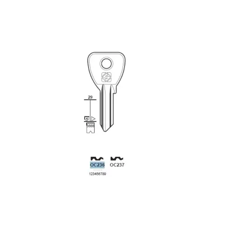 Chiave, Omec - OC236 - Silca