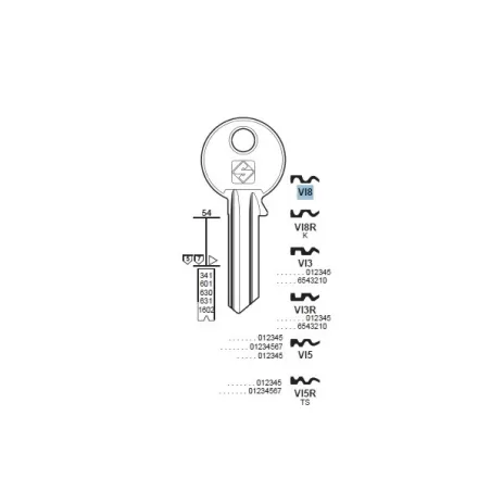 Chiave, Viro - VI8 - Silca