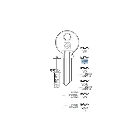 Chiave, Viro - VI8R - Silca