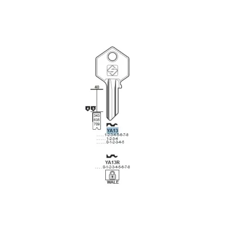 Chiave, Yale - YA13 - Silca
