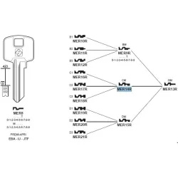 Chiave, Meroni - MER14R - Silca