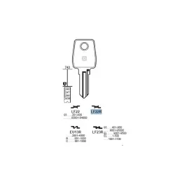 Chiave, Lowe & Fletcher - LF122R - Silca
