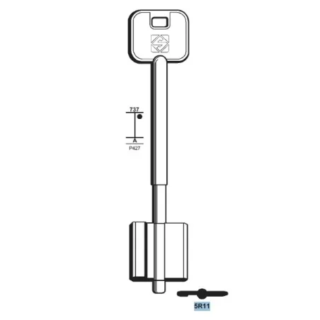 Chiave doppia mappa, C.r. - 5R11 - Silca