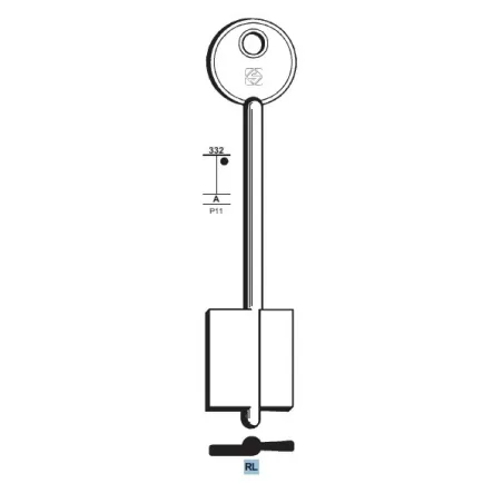 Chiave doppia mappa, C.r. - RL - Silca