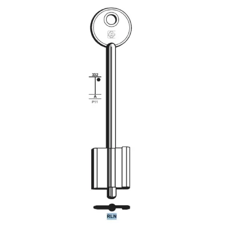 Chiave doppia mappa, C.r. - RLN - Silca