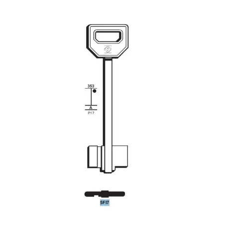 Chiave doppia mappa, Fiam - 5FI7 - Silca