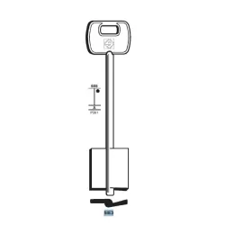 Chiave doppia mappa, Iseo - 5IE3 - Silca