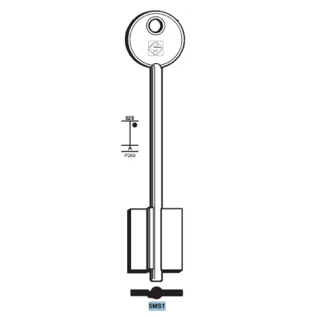 Chiave doppia mappa, Safe - 5MS1 - Silca