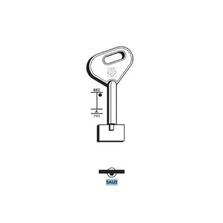 Chiave pompa, Antonioli - Auno - 5AU3 - Silca