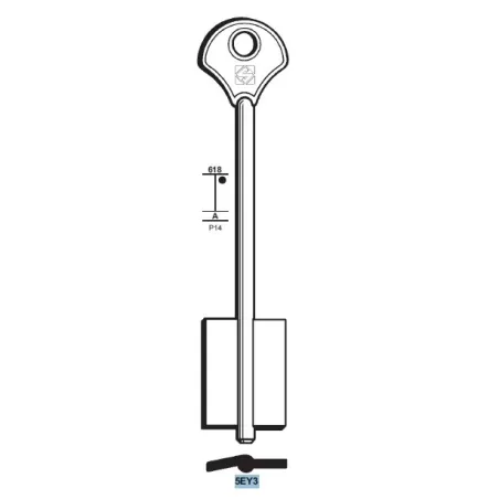 Chiave doppia mappa, Esety - 5EY3 - Silca
