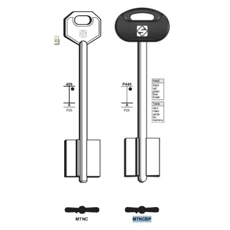Chiave doppia mappa, Mottura - MTNCBP - Silca