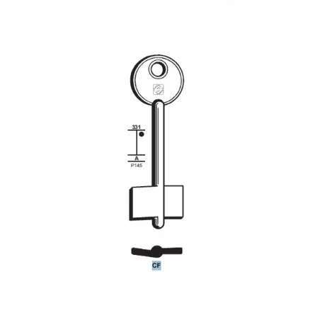 Chiave doppia mappa, Cerutti - CF - Silca