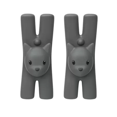 Lampo, Set 2 mollette nero - Alessi