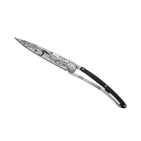 Coltello Deejo Ebony Wood Score - Deejo