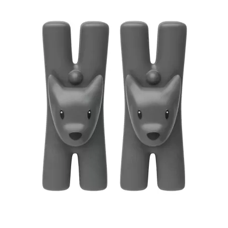 Giampo, Set 2 mollette nero - Alessi