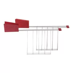 Plissè, 2 pinze tostapane, Rosso - Alessi