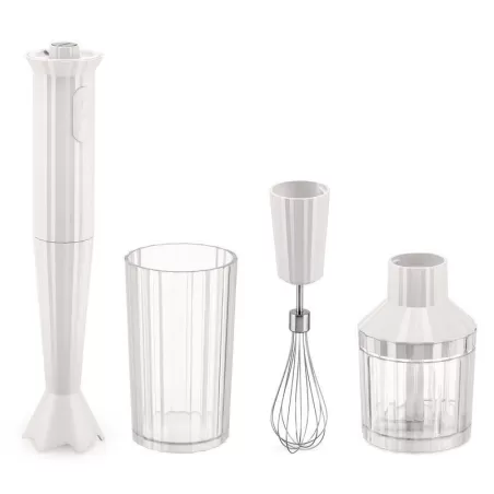 Plissè, Frullatore immersione set bianco - Alessi
