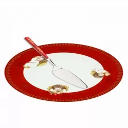 Piatto Dolce Natale grande con paletta - Thun