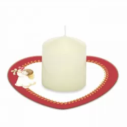 Candela con piattino stella Dolce Natale - Thun