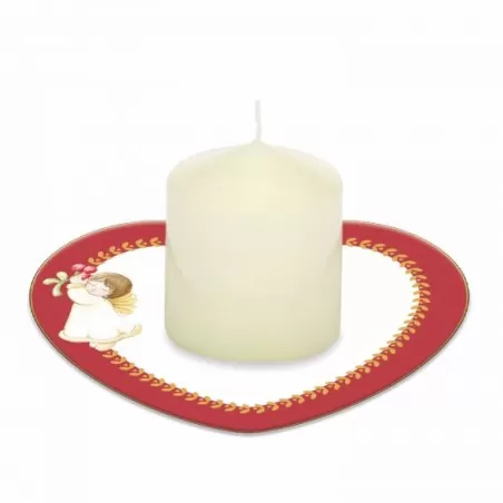 Candela con piattino stella Dolce Natale - Thun