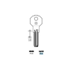Chiave punzonata, Prefer - PF21 - Silca