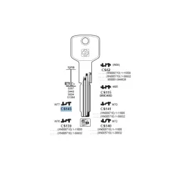 Chiave punzonata, Cisa - CS145 - Silca