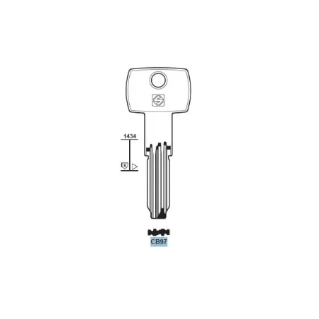 Chiave punzonata, Corbin - CB97 - Silca