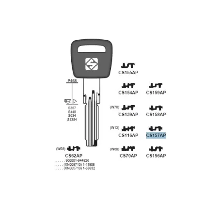Chiave punzonata, Cisa - CS157AP - Silca
