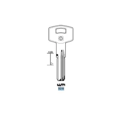 Chiave punzonata, Tesa - TE19 - Silca