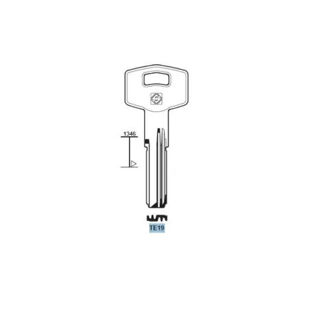 Chiave punzonata, Tesa - TE19 - Silca