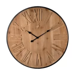 Orologio da parete legno Cm. 80x5 - L'oca Nera