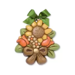 Formella gran. Mazzo fiori con fiocco - Thun