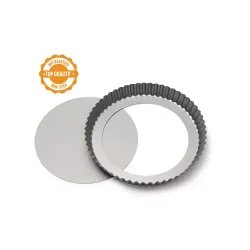 Stampo crostata con fondo mobile tondo Cm. 25x3,5 h - Decora 2